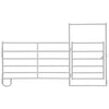 6-Bar Corral Panel 12' Square Corner w/ Gate