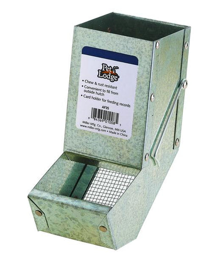 Metal Small Animal Feeder with Sifter Bottom