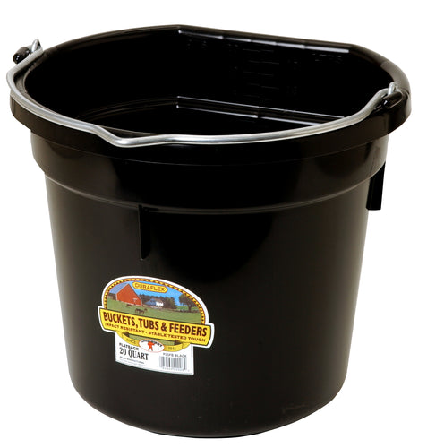20 Quart Flat Back Plastic Bucket