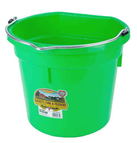 20 Quart Flat Back Plastic Bucket