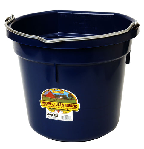 20 Quart Flat Back Plastic Bucket