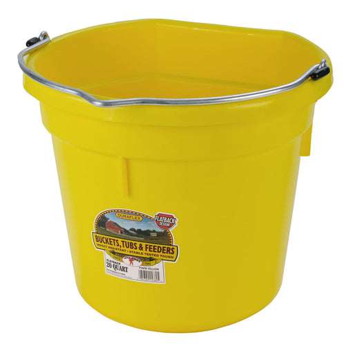 20 Quart Flat Back Plastic Bucket