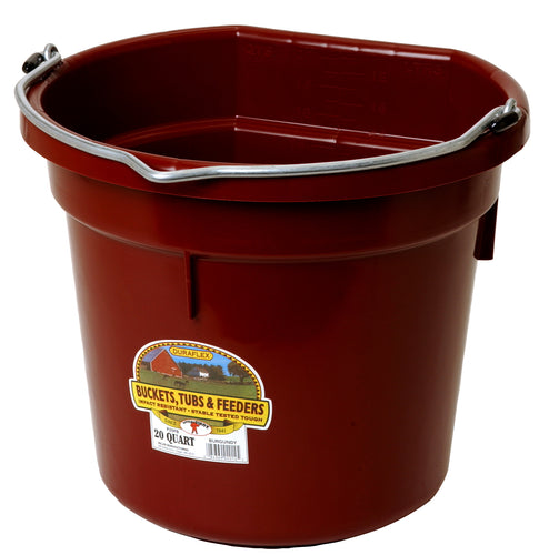 20 Quart Flat Back Plastic Bucket