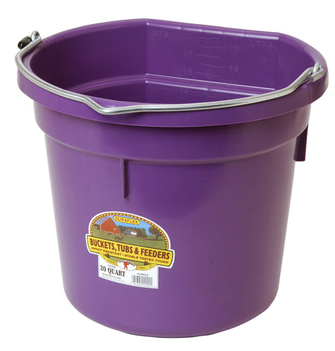 20 Quart Flat Back Plastic Bucket
