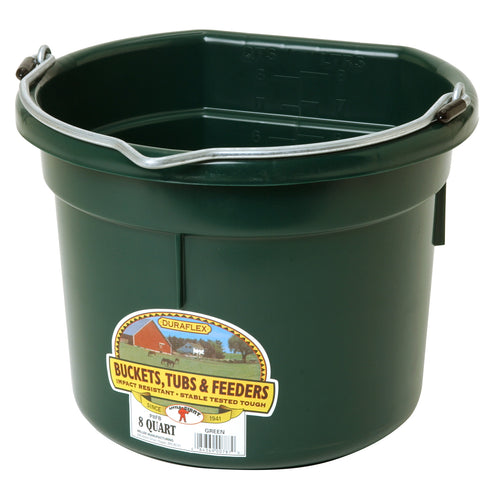 8 Quart Flat Back Plastic Bucket