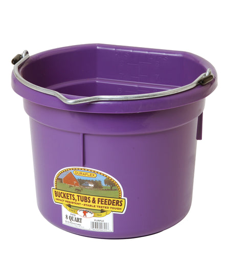 8 Quart Flat Back Plastic Bucket